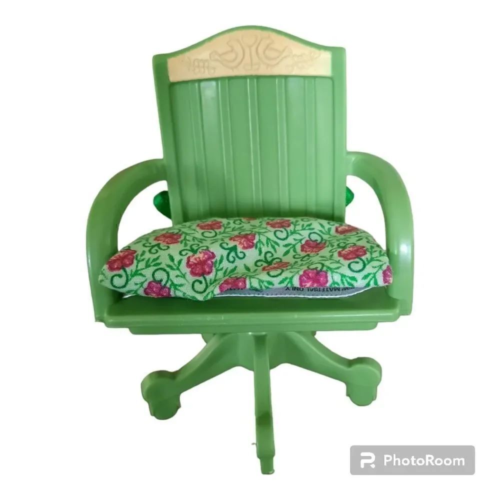 Fisher Price Loving Family Dollhouse Office Desk Chair W/Cushion Toy Replacement